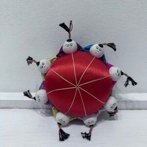 Asian Chinese  Multicoloured Pin Cushion‎ Sewing 8 Children People Holding Hands